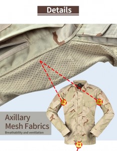 Desert camo tactical long sleeve shirt