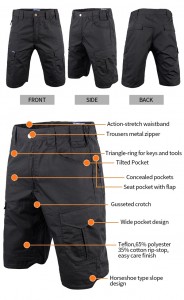 Taktičke kratke hlače crne boje