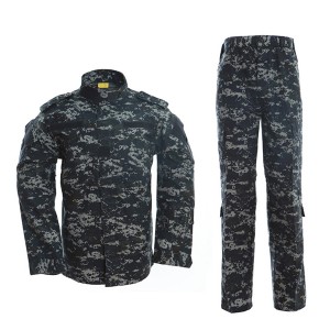 Dark blue ACU military uniform