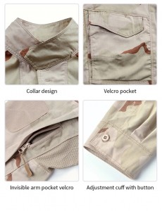 Desert camo tactical long sleeve shirt