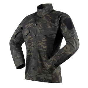 Maglia manica lunga tattica nera Multicam