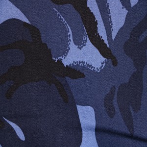 Blue camo fabric