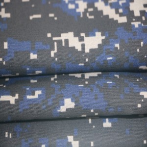 65%Poly/35%Cotton Blue Digital Camouflage Fabric For Ghana Army