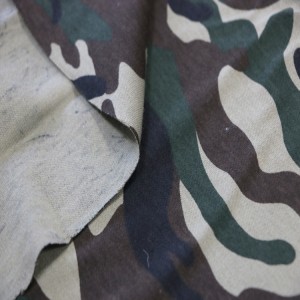 Poly/Cotton Army Woodland Camouflage Fabric Single Jersey Fabric