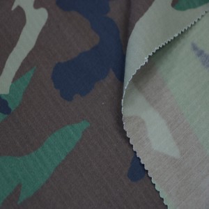 CVC Ripstop Fabrics Military Woodland Camouflage Fabric For Army