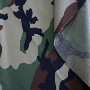 100%Cotton Ripstop Fabrics Army Military Woodland Camouflage Fabrics