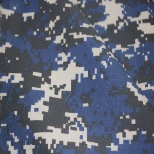 65%Poly/35%Cotton Blue Digital Camouflage Fabric For Ghana Army