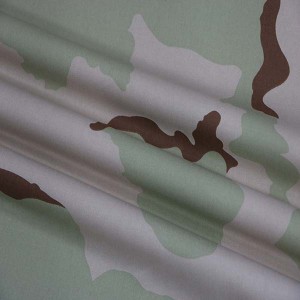 3-Colour desert camouflage fabric