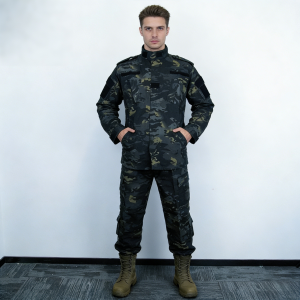 Black Multicam Army Camo Printed Fabric For Military Uniforms