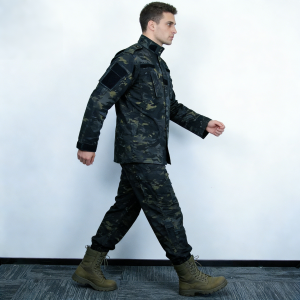 Black Multicam Army Camo Printed Fabric For Military Uniforms