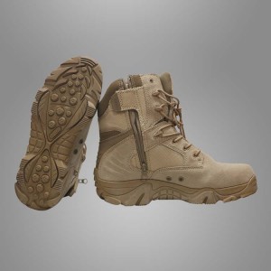 Sepatu tempur kulit taktis militer gurun