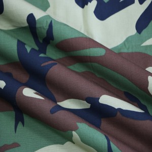 100%Cotton Ripstop Fabrics Army Military Woodland Camouflage Fabrics
