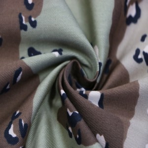 T/C65/35 Twill Army Camo Printed Fabric For Military Uniforms