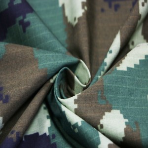 Poly/Cotton Ripstop Fabrics Army Military Camouflage Fabrics