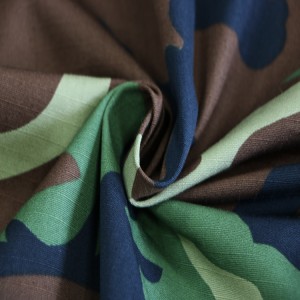100%Cotton Ripstop Fabrics Army Military Woodland Camouflage Fabrics