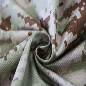 Poly/Cotton Twill Army Digital Camouflage Printed Fabrics For Military Uniforms