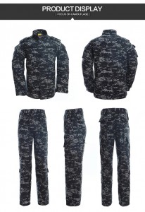Dark blue ACU military uniform