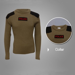 Wool acrylic khaki desert police taktikal nga pullover