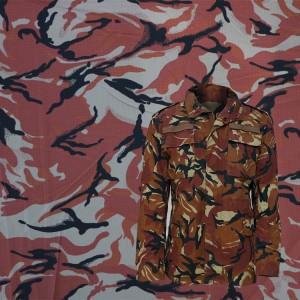 CVC 75/25 Camouflage Ripstop Military Fabric For Oman Army