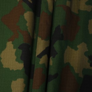 Tissu camouflage ripstop boisé militaire de l'armée indienne