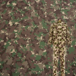 N/C 50/50 Army Camouflage Fabric Ripstop Fabric For Military Uniforms