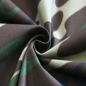Poly/Cotton Waterproof Fabric Army Military Woodland Camouflage Fabrics