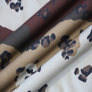 N/C Coffee-Bean Army Camouflage Twill Fabrics For Military Uniforms