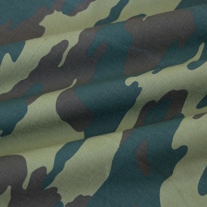 Poly/Cotton Ripstop Fabrics Army military Woodland Camouflage Fabric For Police
