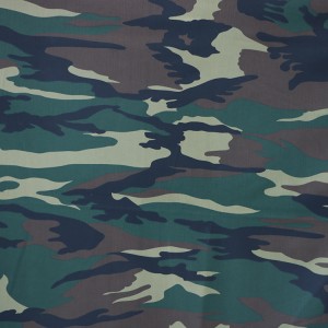 Poly/Cotton Twill Woodland Camouflage Fabrics For Police Uniforms