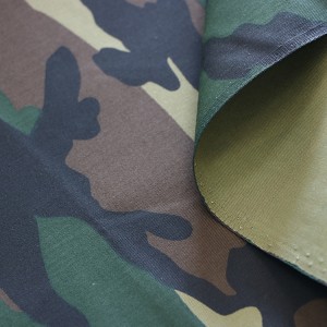 Poly/Cotton Twill Woodland Camouflage Fabrics For Police Uniforms
