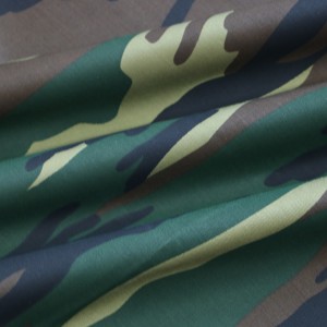 Poly/Cotton Twill Woodland Camouflage Fabrics For Police Uniforms