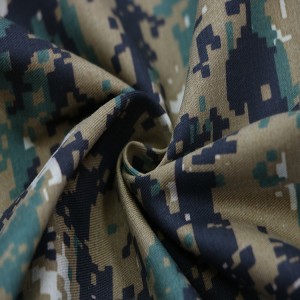 Poly/Cotton Green Digital Military Camouflage Fabrics For Army