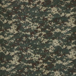 Green Digital Camo Pattern Twill Fabric Army Fabrics