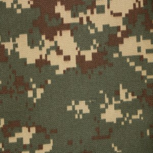 Green Digital Camo Pattern Twill Fabric Army Fabrics