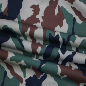 CVC 65/35 Twill Weave Woodland Camouflage Fabric For Nepal Army