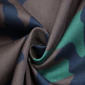 Cheap CVC 60/40 Twill Woodland Camouflage Fabric For Military Uniform