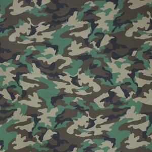 Woodland Camouflage Printed Fabric Twill Fabric For Army