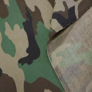 Woodland Camouflage Printed Fabric Twill Fabric For Army
