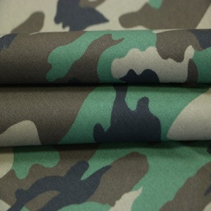 Woodland Camouflage Printed Fabric Twill Fabric For Army