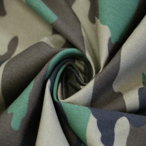 Woodland Camouflage Printed Fabric Twill Fabric For Army