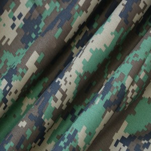 Green Digital Camouflage Fabric Twill Fabric For Army