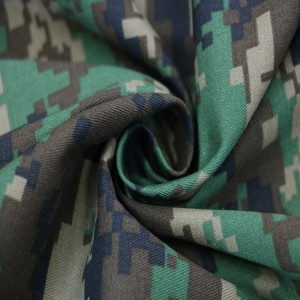 Green Digital Camouflage Fabric Twill Fabric For Army