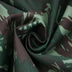 T/C 65/35 Twill Military Camouflage Fabric For Brazil Army