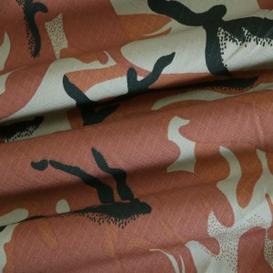 CVC 75/25 Ripstop Printed Red Camouflage Military Fabrics For Oman Army