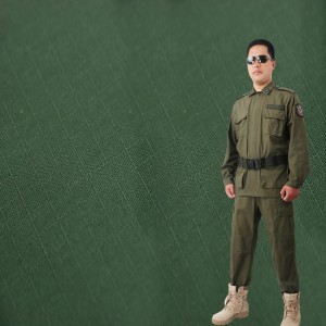 Army Green Poly/Cotton Ripstop Fabric Tkanina za delovna oblačila