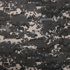 Μαύρο ψηφιακό ύφασμα camo