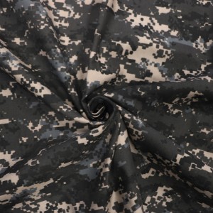 Black digital camo fabric