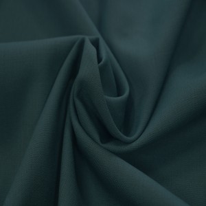 Dark Green Polyester/Wool Blend Fabrics Smooth Army Wool Fabric For Suits