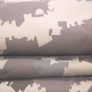Tessuti militari stampati mimetici Ripstop CVC60/40 per l'esercito del Qatar