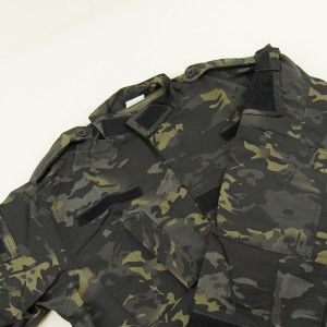 Black Multicam Army Camo Printed Fabric For Military Uniforms